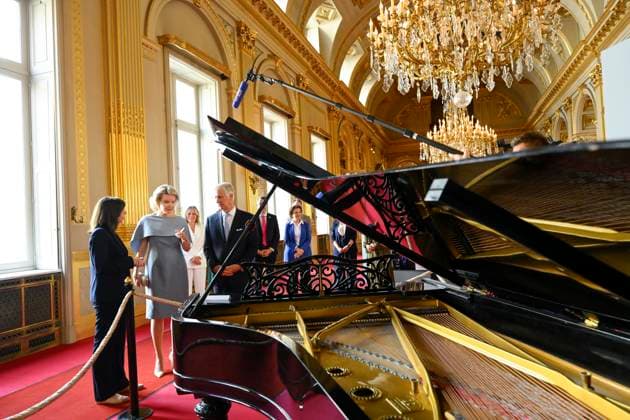 Reopening of the Royal Palace in Brussels Following Renovation BRUSSELS, BELGIUM - JULY 03: King Philippe of Belgium and Queen Mathilde of Belgium pictured visiting the reopening of the Royal Palace in Brussels following renovation pictured after on July 03, 2026 in Brussels, Belgium, 03 07 2026 Brussels Belgium  Copyright: xPhilipxReynaersx
