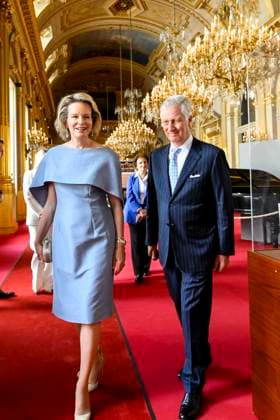 Reopening of the Royal Palace in Brussels Following Renovation BRUSSELS, BELGIUM - JULY 03: King Philippe of Belgium and Queen Mathilde of Belgium pictured visiting the reopening of the Royal Palace in Brussels following renovation pictured after on July 03, 2026 in Brussels, Belgium, 03 07 2026 Brussels Belgium  Copyright: xPhilipxReynaersx