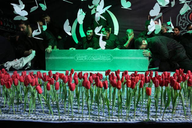 RECORD DATE NOT STATED Ceremony Ahead Of Supreme Leader Ali Khamenei funeral - Tehran This handout photograph provided by the Iranian supreme leader office (Khamenei.ir) shows mourners gathering around the coffin of Iran’s the slain Supreme leader Ali Khamenei during a ceremony ahead of his funeral in Tehran on July 2, 2026.Photo by PARSPIX ABACAPRESS.COM Terhan Iran  Copyright: xParspix ABACAx