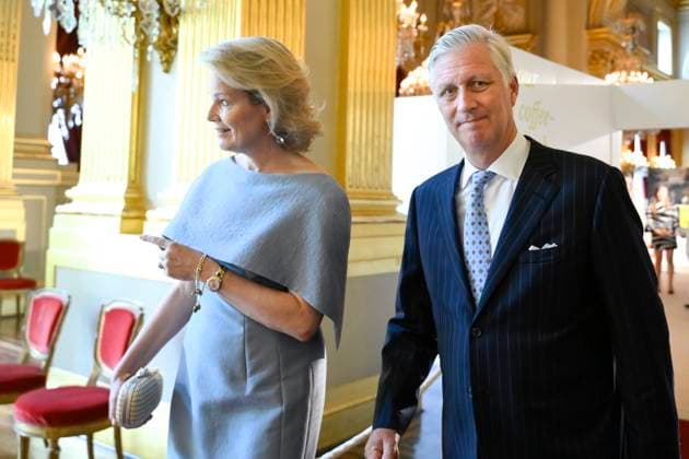 Reopening of the Royal Palace in Brussels Following Renovation BRUSSELS, BELGIUM - JULY 03: King Philippe of Belgium and Queen Mathilde of Belgium pictured visiting the reopening of the Royal Palace in Brussels following renovation pictured after on July 03, 2026 in Brussels, Belgium, 03 07 2026 Brussels Belgium  Copyright: xPhilipxReynaersx