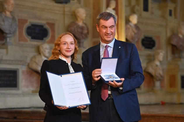 Brigitte HOBMEIER (Schauspielerin) erhaelt von Markus SOEDER (Ministerpraesident Bayern und CSU Vorsitzender) den Bayerischen Verdienstorden. Verleihung Bayerischer Verdienstorden im Antiquariat der Residenz in Muenchen am 03.07.2026. *** Actress Brigitte HOBMEIER receives the Bavarian Order of Merit from Markus SOEDER, Minister-President of Bavaria and Chairman of the CSU. The award ceremony for the Bavarian Order of Merit took place at the Antiquariat der Residenz in Munich on July 3, 2026.