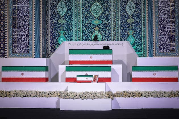 Ceremony Ahead Of Supreme Leader Ali Khamenei funeral - Tehran This handout photograph provided by the Iranian supreme leader office (Khamenei.ir) shows the chief of Iran’s state TV Peyman Jebelli attending a ceremony to pay respect to Iran’s slain Supreme leader Ali Khamenei during a ceremony ahead of his funeral in Tehran on July 2, 2026.Photo by PARSPIX ABACAPRESS.COM Terhan Iran  Copyright: xParspix ABACAx
