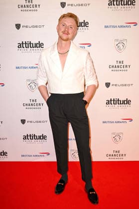 Celebrities attending the Attitude Pride Awards at The Chancery Rosewood in central London Featuring: Owain Wyn Evans Where: London, United Kingdom When: 03 Jul 2026 Credit: Cover Images EDITORIAL USE ONLY. NOT FOR USE BY NEWSPAPERS BASED IN THE UK. Copyright: xx coverimg55826379