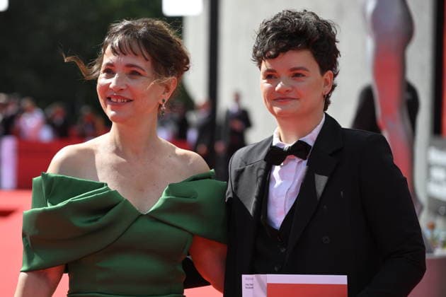 Czech actress Alena Mihulova, left, and her daughter Karolina Kachynova arrive at the opening of the 60th Karlovy Vary International Film Festival, on June 3, 2026, in Karlovy Vary, Czech Republic. (CTKxPhoto KaterinaxSulova) CTKPhotoP2026070306207  CTKPhotoP2026070306207