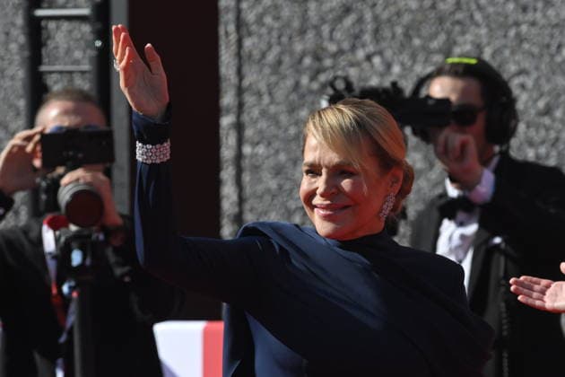 Czech actress Dagmar Havlova arrives at the opening of the 60th Karlovy Vary International Film Festival, on June 3, 2026, in Karlovy Vary, Czech Republic. (CTKxPhoto SlavomirxKubes) CTKPhotoP2026070306703  CTKPhotoP2026070306703