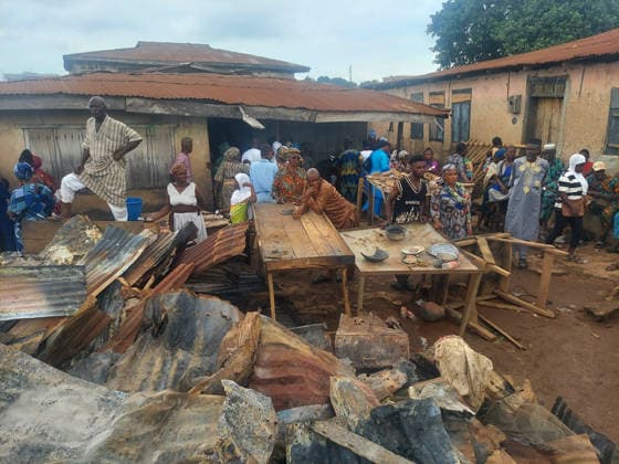 Fire breaks out at market in Nigeria IBADAN, NIGERIA - JULY 3: Smoke rises over the aftermath of a fire at Bode Market in Ibadan, the capital of Oyo State, Nigeria, on July 3, 2026. The blaze destroyed numerous shops, leaving extensive damage as residents gathered at the scene. Oluwasegun Falomo Anadolu Ibadan Nigeria. Editorial use only. Please get in touch for any other usage.  Copyright: x2026xAnadoluxOluwasegunxFalomox
