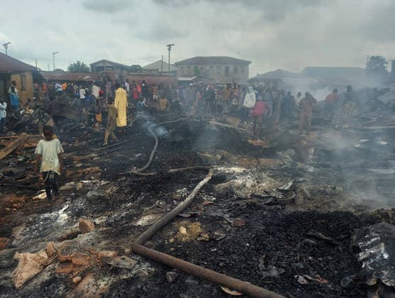 Fire breaks out at market in Nigeria IBADAN, NIGERIA - JULY 3: Smoke rises over the aftermath of a fire at Bode Market in Ibadan, the capital of Oyo State, Nigeria, on July 3, 2026. The blaze destroyed numerous shops, leaving extensive damage as residents gathered at the scene. Oluwasegun Falomo Anadolu Ibadan Nigeria. Editorial use only. Please get in touch for any other usage.  Copyright: x2026xAnadoluxOluwasegunxFalomox