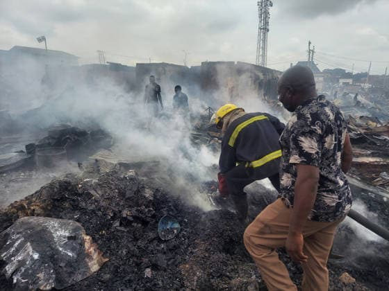 Fire breaks out at market in Nigeria IBADAN, NIGERIA - JULY 3: Smoke rises over the aftermath of a fire at Bode Market in Ibadan, the capital of Oyo State, Nigeria, on July 3, 2026. The blaze destroyed numerous shops, leaving extensive damage as residents gathered at the scene. Oluwasegun Falomo Anadolu Ibadan Nigeria. Editorial use only. Please get in touch for any other usage.  Copyright: x2026xAnadoluxOluwasegunxFalomox