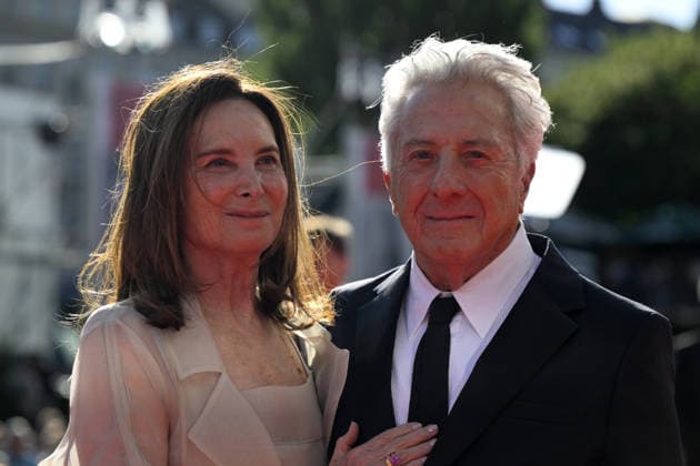 American actor Dustin Hoffman, right, and his wife Lisa arrive at the opening of the 60th Karlovy Vary International Film Festival, on June 3, 2026, in Karlovy Vary, Czech Republic. (CTKxPhoto KaterinaxSulova) CTKPhotoP2026070307171  CTKPhotoP2026070307171