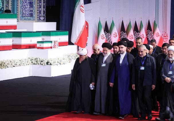 State funeral held for Iran s former leader Khamenei after US-Israeli attack TEHRAN, IRAN - JULY 3: ( RESTRICTIONS: NO Access Israel Media Persian Language TV Stations Outside Iran Strictly No Access BBC Persian VOA Persian Manoto TV Iran International TV ) (----EDITORIAL USE ONLY - MANDATORY CREDIT - IRANIAN LEADER PRESS OFFICE HANDOUT - NO MARKETING NO ADVERTISING CAMPAIGNS - DISTRIBUTED AS A SERVICE TO CLIENTS----) A view shows the coffin of former Iranian leader Ali Khamenei, who was killed in attacks launched by the US and Israel on February 28, during a state ceremony at Imam Khomeini Musalla Mosque in Tehran, Iran, on July 3, 2026. Iranian Leader Press Office Handout Anadolu Tehran Iran. Editorial use only. Please get in touch  Copyright: x2026xAnadoluxIranianxLeaderxPressxOffice Handoutx