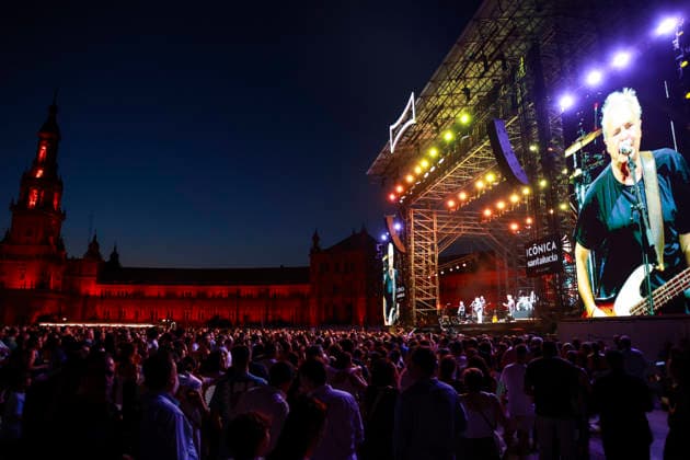 Hombres G at the Icónica Santalucía Sevilla Fest Photos from Hombres G’s concert at the Icónica Santalucía Sevilla Fest in Plaza de Espana on June 3, 2026, in Seville, Andalusia, Spain The band Hombres G at the Icónica Santalucía Sevilla Fest as part of their ‘Los Mejores Anos de Nuestra Vida 2026’ tour July 3, 2026 Rocí, Seville, Andalusia, Seville, Andalusia, Spain  Copyright: xRocioxRuzx 7641337