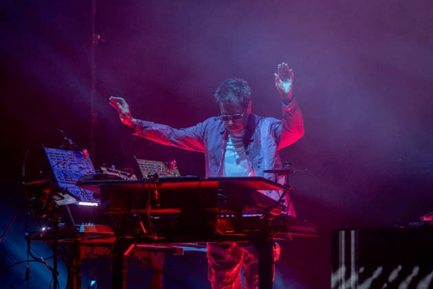 Jean Michel Jarre Concert at Noches del Botánico French electronic music composer and performer Jean Michel Jarre during a performance at the Noches del Botánico festival on July 3, 2026, in Madrid, Spain. This French artist, a pioneer of electronic music, is known for his songs Oxygène Part IV, Équinoxe Part IV, Magnetic Fields Part II, and Fourth Rendez-Vous, among others. Spain  Copyright: xRicardoxRubiox 7641487
