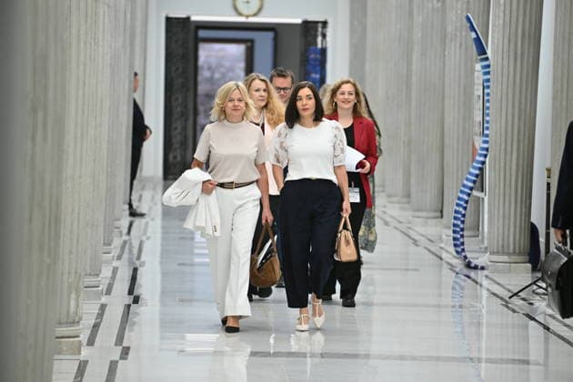 RECORD DATE NOT STATED 03.07.2026 WARSZAWA SEJM RP POSIEDZENIE SEJMU July 3, 2026 Warsaw – Sejm of the Republic of Poland – Sejm Session – Polish Parliament GLOSOWANIA N Z IWONA KOZLOWSKA MAGDALENA SROKA POSLANKI FOT DAMIAN BURZYKOWSKI NEWSPIXPL NEWSPIX.PL --- newspix.pl 