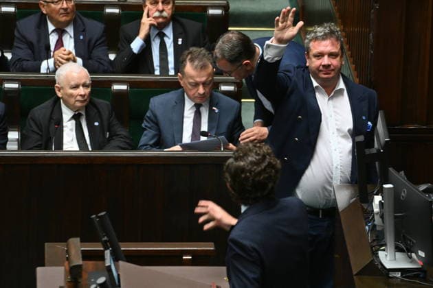 RECORD DATE NOT STATED 03.07.2026 WARSZAWA SEJM RP POSIEDZENIE SEJMU July 3, 2026 Warsaw – Sejm of the Republic of Poland – Sejm Session – Polish Parliament GLOSOWANIA N Z DARIUSZ MATECKI PRZEMYSLAW CZARNEK JAROSLAW KACZYNSKI MARIUSZ BLASZCZAK FOT DAMIAN BURZYKOWSKI NEWSPIXPL NEWSPIX.PL --- newspix.pl 