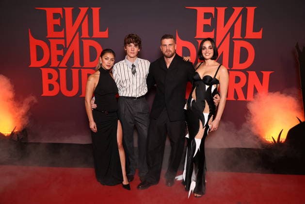 Evil Dead Burn Premiere - Paris Luciane Buchanan, Hunter Doohan, Sebastien Vanicek and Souheila Yacoub attends the Evil Dead Burn Paris Premiere at Grand Rex on July 03, 2026 in Paris, France. Photo by Jerome Domine ABACAPRESS.COM Paris France  Copyright: xDominexJerome ABACAx