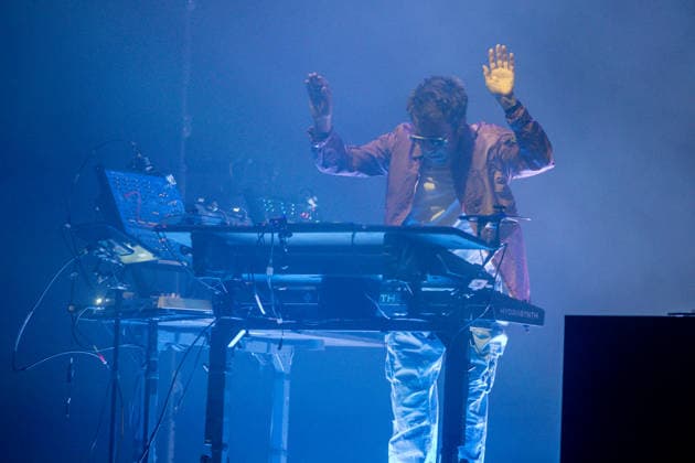 Jean Michel Jarre Concert at Noches del Botánico French electronic music composer and performer Jean Michel Jarre during a performance at the Noches del Botánico festival on July 3, 2026, in Madrid, Spain. This French artist, a pioneer of electronic music, is known for his songs Oxygène Part IV, Équinoxe Part IV, Magnetic Fields Part II, and Fourth Rendez-Vous, among others. Spain  Copyright: xRicardoxRubiox 7641496