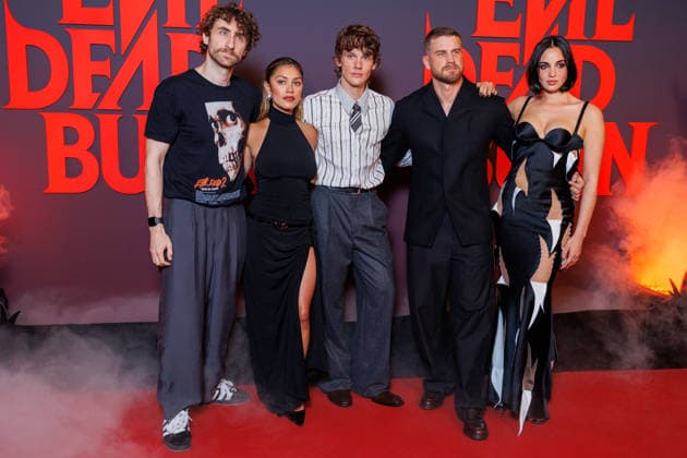 Evil Dead: Burn Premiere at the Grand Rex Theater; Celebrities Arrive on the Red Carpet: Florent Bernard, Luciane Buchanan, Hunter Doohan, Sebastien Vanicek, and Souheila Yacoub 457887 July 3, 2026  Copyright: xSebastienxFremontx xStarfacex STAR_457887_043