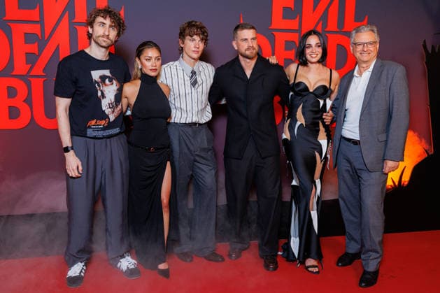Evil Dead: Burn Premiere at the Grand Rex Theater; Celebrities Arrive on the Red Carpet: Florent Bernard, Luciane Buchanan, Hunter Doohan, Sebastien Vanicek, Souheila Yacoub, and Victor Hadida 457887 July 3, 2026  Copyright: xSebastienxFremontx xStarfacex STAR_457887_048