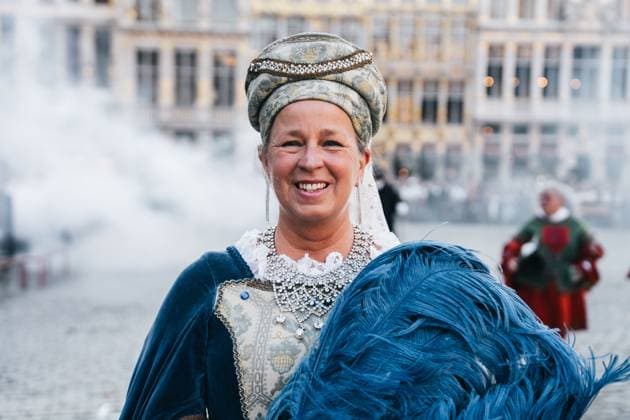 the Ommegang Oppidi Bruxellensis historical parade in the city center of Brussels, Friday 03 July 2026. This parade is an historical reenactment of the entry of Charles the fifth (Charles Quint - Keizer Karel) in Brussels in 1549. MARIUS BURGELMAN  MariusxBurgelman 180288786