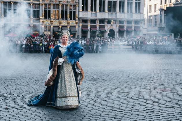 the Ommegang Oppidi Bruxellensis historical parade in the city center of Brussels, Friday 03 July 2026. This parade is an historical reenactment of the entry of Charles the fifth (Charles Quint - Keizer Karel) in Brussels in 1549. MARIUS BURGELMAN  MariusxBurgelman 180288844