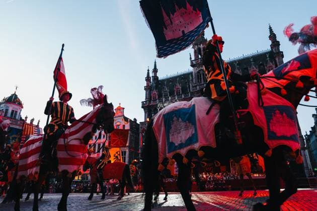 the Ommegang Oppidi Bruxellensis historical parade in the city center of Brussels, Friday 03 July 2026. This parade is an historical reenactment of the entry of Charles the fifth (Charles Quint - Keizer Karel) in Brussels in 1549. MARIUS BURGELMAN  MariusxBurgelman 180292074