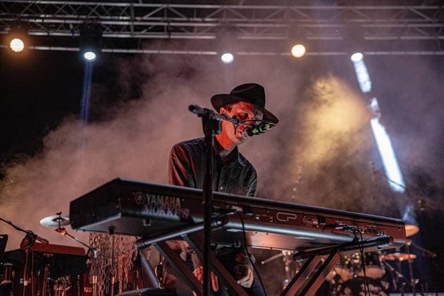These New Puritans live at arti vive festival in Soliera, Italy - 03 July 2026 Jack Barnett of These New Puritans performs on stage during the presentation of their latest and acclaimed studio album, Crooked Wing at Piazza Lusvardi. Twins Jack and George Barnett, the founding nucleus of the British avant-garde band These New Puritans, took to the stage in Piazza Lusvardi in Soliera (MO) as one of the most anticipated headliners of the nineteenth edition of Arti Vive Festival. The cult band from Essex treated the audience to a powerful and captivating performance. Soliera Italy Copyright: xCarloxVerganix xSOPAxImagesx TNP26(3)