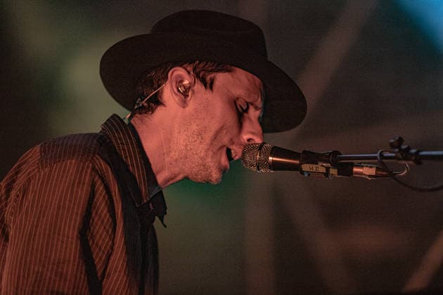 July 3, 2026, Soliera, Emilia Romagna, Italy: Jack Barnett of These New Puritans performs on stage during the presentation of their latest and acclaimed studio album, Crooked Wing at Piazza Lusvardi. Twins Jack and George Barnett, the founding nucleus of the British avant-garde band These New Puritans, took to the stage in Piazza Lusvardi in Soliera (MO) as one of the most anticipated headliners of the nineteenth edition of Arti Vive Festival. The cult band from Essex treated the audience to a powerful and captivating performance. Soliera Italy  - ZUMAs197 20260703_aaa_s197_110 Copyright: xCarloxVerganix