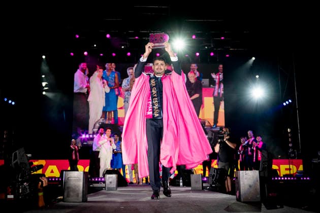 Entertainment Bilder des Tages Celebration of the 19th Mr. Gay Spain Gala by MADO’s Kevin Carrera during the pageant and musical show for the 19th Mr. Gay Spain Gala, on July 3, 2026, in Madrid, Spain. The event, one of the central and most popular events in the capital’s official LGBTIQ Pride festival program, takes place on the main stage in Plaza de Espana to select the new national representative, combining visibility for the community, the candidates’ stories of overcoming adversity, and live artistic performances. A Pé MADRID, Spain MADRID, Spain Spain  Copyright: xA.xPÃ rezxMecax 7642737
