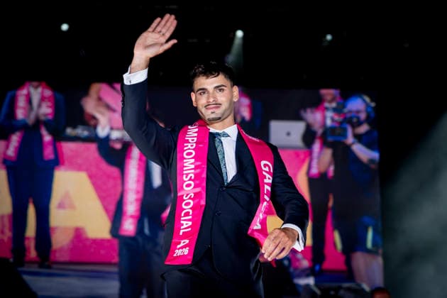 Celebration of the 19th Mr. Gay Spain Gala by MADO’s Kevin Carrera during the pageant and musical show for the 19th Mr. Gay Spain Gala, on July 3, 2026, in Madrid, Spain. The event, one of the central and most popular events in the capital’s official LGBTIQ Pride festival program, takes place on the main stage in Plaza de Espana to select the new national representative, combining visibility for the community, the candidates’ stories of overcoming adversity, and live artistic performances. A Pé MADRID, Spain MADRID, Spain Spain  Copyright: xA.xPÃ rezxMecax 7642741