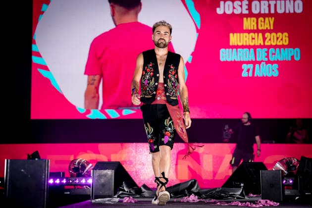 Celebration of the 19th Mr. Gay Spain Gala featuring MADO Pedro José Ortuno during the pageant and musical show of the 19th Mr. Gay Spain Gala, on July 3, 2026, in Madrid, Spain. The event, one of the central and most popular events in the capital’s official LGBTIQ Pride festival program, takes place on the main stage in Plaza de Espana to select the new national representative, combining visibility for the community, the candidates’ stories of overcoming adversity, and live artistic performances. A Pé MADRID, Spain MADRID, Spain Spain  Copyright: xA.xPÃ rezxMecax 7642747