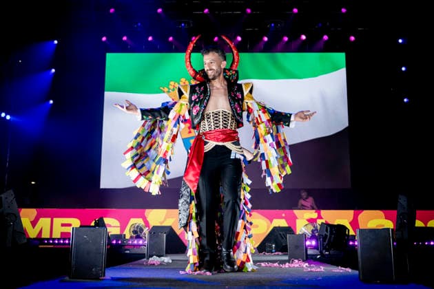 Celebration of the 19th Mr. Gay Spain Gala at MADO Víctor Martín Rosso during the pageant and musical show for the 19th Mr. Gay Spain Gala, on July 3, 2026, in Madrid, Spain. The event, one of the central and most popular events in the capital’s official LGBTIQ Pride festival program, takes place on the main stage in Plaza de Espana to select the new national representative, combining visibility for the community, the candidates’ stories of overcoming adversity, and live artistic performances. A Pé MADRID, Spain MADRID, Spain Spain  Copyright: xA.xPÃ rezxMecax 7642762