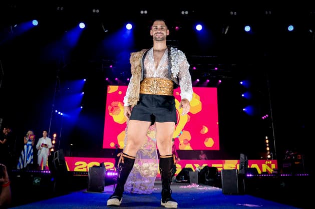 Celebration of the 19th Mr. Gay Spain Gala by MADO’s Josemi Garre during the pageant and musical show for the 19th Mr. Gay Spain Gala, on July 3, 2026, in Madrid, Spain. The event, one of the central and most popular highlights of the capital’s official LGBTIQ Pride festival program, takes place on the main stage in Plaza de Espana to select the new national representative, combining visibility for the community, the candidates’ stories of overcoming adversity, and live artistic performances. A Pé MADRID, Spain MADRID, Spain Spain  Copyright: xA.xPÃ rezxMecax 7642763
