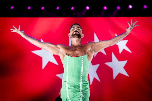 Celebration of the 19th Mr. Gay Spain Gala featuring MADO’s Keko Marcos during the pageant and musical show of the 19th Mr. Gay Spain Gala, on July 3, 2026, in Madrid, Spain. The event, one of the central and most popular highlights of the capital’s official LGBTIQ Pride festival program, takes place on the main stage in Plaza de Espana to select the new national representative, combining visibility for the community, the candidates’ stories of overcoming adversity, and live artistic performances. A Pé MADRID, Spain MADRID, Spain Spain  Copyright: xA.xPÃ rezxMecax 7642764