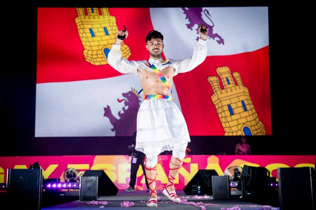 Celebration of the 19th Mr. Gay Spain Gala at MADO Víctor Manuel during the pageant and musical show for the 19th Mr. Gay Spain Gala, on July 3, 2026, in Madrid, Spain. The event—one of the central and most popular highlights of the capital’s official LGBTIQ Pride festival program—takes place on the main stage in Plaza de Espana to select the new national representative, combining the community’s visibility, the candidates’ stories of overcoming adversity, and live artistic performances. A Pé MADRID, Spain MADRID, Spain Spain  Copyright: xA.xPÃ rezxMecax 7642766