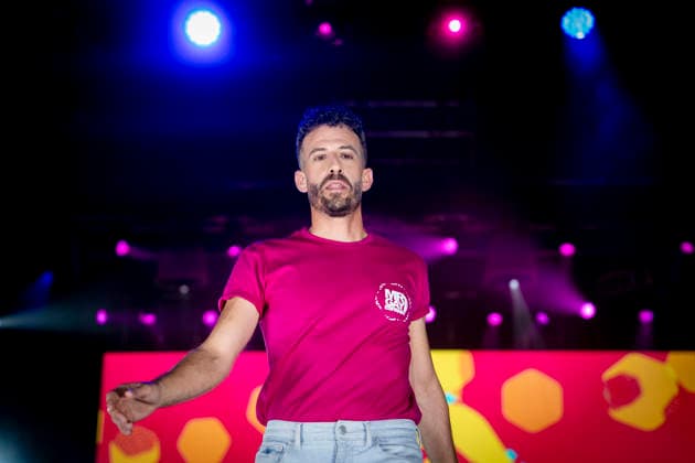 Celebration of the 19th Mr. Gay Spain Gala at MADO: Víctor Martín Rosso during the pageant and musical show for the 19th Mr. Gay Spain Gala, on July 3, 2026, in Madrid, Spain. The event, one of the central and most popular events in the capital’s official LGBTIQ Pride festival program, takes place on the main stage in Plaza de Espana to select the new national representative, combining visibility for the community, the candidates’ stories of overcoming adversity, and live artistic performances. A Pé MADRID, Spain MADRID, Spain Spain  Copyright: xA.xPÃ rezxMecax 7642790
