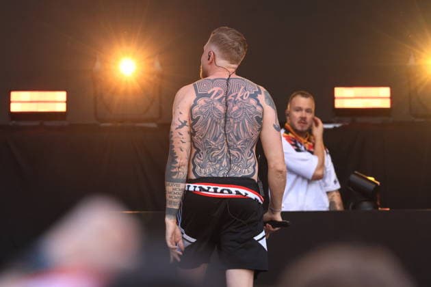 03.07.2026, Finch, Rapper, im Konzert live im Stadion Alte Försterei, Berlin, Musik, bürgerlich Nils Wehowsky, Berlin *** July 3, 2026, Finch, rapper, live concert at the Alte Försterei Stadium, Berlin, music, real name Nils Wehowsky, Berlin