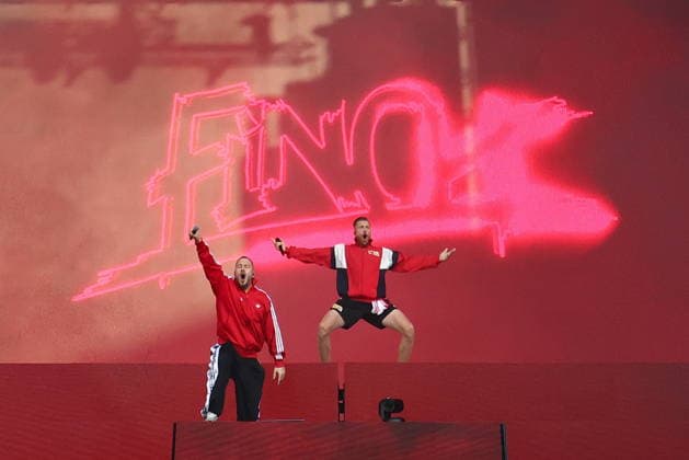 03.07.2026, Finch, Rapper, im Konzert live im Stadion Alte Försterei, Berlin, Musik, bürgerlich Nils Wehowsky, Berlin *** July 3, 2026, Finch, rapper, live concert at the Alte Försterei Stadium, Berlin, music, real name Nils Wehowsky, Berlin