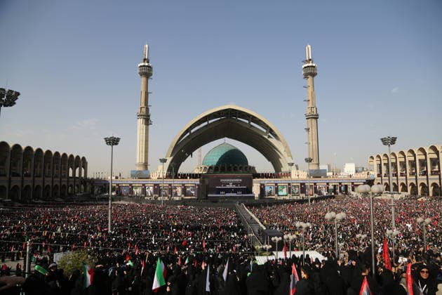 Funeral ceremony held in Tehran for former Iranian Supreme Leader Ali Khamenei TEHRAN, IRAN - JULY 4: Thousands of mourners attend the funeral ceremony for former Iranian Supreme Leader Ali Khamenei at Imam Khomeini Mosalla Mosque in Tehran, Iran, on July 4, 2026. Khamenei lost his life in a joint U.S.-Israeli attack on Iran on Feb. 28. Iranian flags are seen during the ceremony. Fatemeh Bahrami Anadolu Tehran Iran. Editorial use only. Please get in touch for any other usage.  Copyright: x2026xAnadoluxFatemehxBahramix