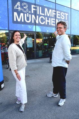 Julia Weigl Kuenstlerische Leiterin Christoph Groener Festivaldirektor Filmfest Muenchen Muenchen 04.07.2026 Hochschule fuer Fernsehen und Film 43 Filmfest Muenchen Muenchen Foerderpreis Neues Deutsches Kino Bernd-Eichinger-Platz Foto Muenchen *** Julia Weigl, Artistic Director; Christoph Groener, Festival Director, Munich Film Festival; Munich, July 4, 2026; University of Television and Film; 43rd Munich Film Festival; Munich; New German Cinema Support Award; Bernd Eichinger Square; Photo: Munich