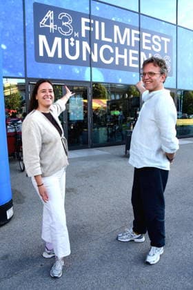Julia Weigl Kuenstlerische Leiterin Christoph Groener Festivaldirektor Filmfest Muenchen Muenchen 04.07.2026 Hochschule fuer Fernsehen und Film 43 Filmfest Muenchen Muenchen Foerderpreis Neues Deutsches Kino Bernd-Eichinger-Platz Foto Muenchen *** Julia Weigl, Artistic Director; Christoph Groener, Festival Director, Munich Film Festival; Munich, July 4, 2026; University of Television and Film; 43rd Munich Film Festival; Munich; New German Cinema Support Award; Bernd Eichinger Square; Photo: Munich