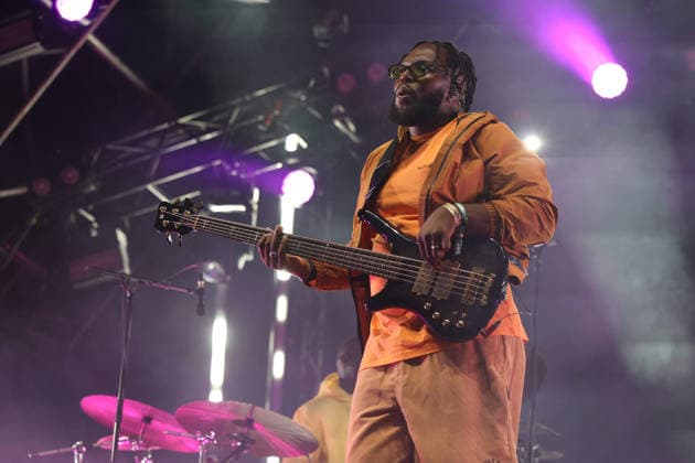 Ezra Collective and Leona Lewis perform at Love Supreme Jazz Festival, UK Glynde Place nr Lewes, East Sussex, UK, Love Supreme Jazz Festival 2026 on 3 July 2026 Ezra Collective with special guest Leona Lewis perform as headliners at Day 1 of Europe™s largest outdoor summer jazz festival. bassist - TJ Koleoso, Credit:Andy Sturmey Andrew Sturmey - B1114 Avalon United Kingdom, East Sussex, Glynde Place, Lewes  Copyright: xAndyxSturmeyx xAndrewxSturmeyx-xB1114x xAvalonx 1114240962