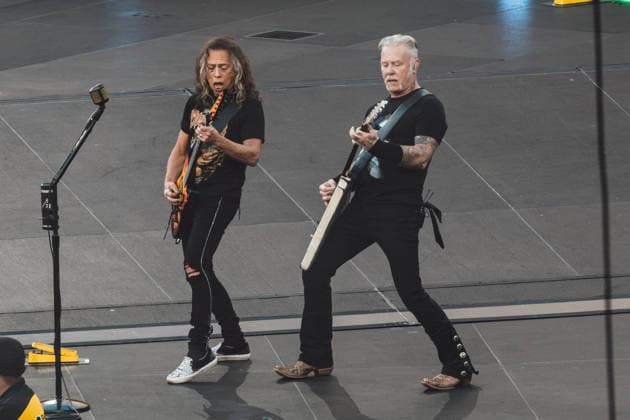 Metallica live at London Stadium, London, UK, 03 July 2026 Metallica M72 World Tour Kirk Hammett & James Hetfield London Stadium Stratford, London Friday 3rd July, Credit:Justine Louise Avalon  Copyright: xJustinexLouisex xAvalonx 1114240291