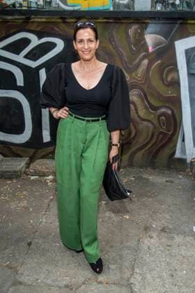 Mode, Berlin Fashion Week, Gäste der Kilian Kerner Modenschau ABB KERNER- Ulrike Frank zu Gast bei der Kilan Kerner SPRING SUMMER 2027 auf der Fashion Week in der Skaterhalle in Berlin am 03.07.2026 Berlin Deutschland *** ABB KERNER s Ulrike Frank as a guest at the Kilan Kerner SPRING SUMMER 2027 show during Fashion Week at the Skaterhalle in Berlin on July 3, 2026, Berlin, Germany