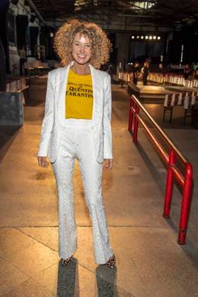 Mode, Berlin Fashion Week, Gäste der Kilian Kerner Modenschau ABB KERNER- Aline von Drateln zu Gast bei der Kilan Kerner SPRING SUMMER 2027 auf der Fashion Week in der Skaterhalle in Berlin am 03.07.2026 Berlin Deutschland *** ABB KERNER Aline von Drateln as a guest at the Kilan Kerner SPRING SUMMER 2027 show during Fashion Week at the Skaterhalle in Berlin on July 3, 2026, Berlin, Germany