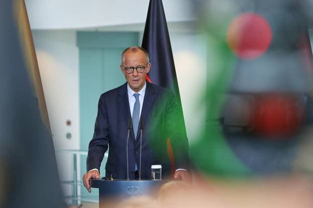 Berlin, Deutschland, 03.07.2026: Bundeskanzleramt: Empfang der Staats- und Regierungschefs der drei baltischen Länder Lettland, Estland und Litauen: Bundeskanzler Friedrich Merz (CDU) *** Berlin, Germany, July 3, 2026 Federal Chancellery Reception for the heads of state and government of the three Baltic countries—Latvia, Estonia, and Lithuania—Chancellor Friedrich Merz, CDU Copyright: xdtsxNachrichtenagenturx dts_126184