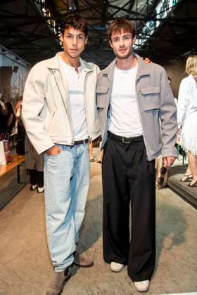 Mode, Berlin Fashion Week, Gäste der Kilian Kerner Modenschau ABB KERNER- Leon Klein und Ricardo zu Gast bei der Kilan Kerner SPRING SUMMER 2027 auf der Fashion Week in der Skaterhalle in Berlin am 03.07.2026 Berlin Deutschland *** ABB KERNER s Leon Klein and Ricardo attended the Kilan Kerner SPRING SUMMER 2027 show at Fashion Week in the Skaterhalle in Berlin on July 3, 2026, Berlin, Germany