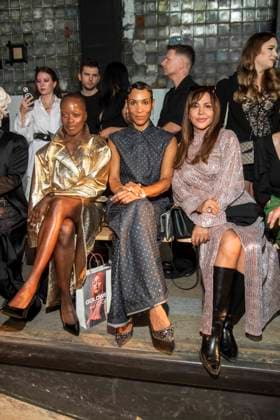 Mode, Berlin Fashion Week, Gäste der Kilian Kerner Modenschau ABB KERNER- lorence Kasumba, Annabelle Mandeng und Simone Thomalla am Catwalk zu Gast bei der Kilan Kerner SPRING SUMMER 2027 auf der Fashion Week in der Skaterhalle in Berlin am 03.07.2026 Berlin Deutschland *** ABB KERNER s Lorence Kasumba, Annabelle Mandeng, and Simone Thomalla walked the runway as guests at the Kilan Kerner SPRING SUMMER 2027 show during Fashion Week at the Skaterhalle in Berlin on July 3, 2026, Berlin, Germany