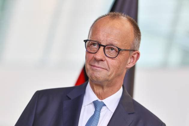 Berlin, Deutschland, 03.07.2026: Bundeskanzleramt: Empfang der Staats- und Regierungschefs der drei baltischen Länder Lettland, Estland und Litauen: Bundeskanzler Friedrich Merz (CDU) *** Berlin, Germany, July 3, 2026 Federal Chancellery Reception for the heads of state and government of the three Baltic countries—Latvia, Estonia, and Lithuania—Chancellor Friedrich Merz, CDU Copyright: xdtsxNachrichtenagenturx dts_126195