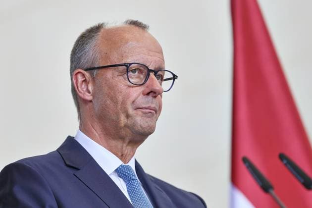 Berlin, Deutschland, 03.07.2026: Bundeskanzleramt: Empfang der Staats- und Regierungschefs der drei baltischen Länder Lettland, Estland und Litauen: Bundeskanzler Friedrich Merz (CDU) *** Berlin, Germany, July 3, 2026 Federal Chancellery Reception for the heads of state and government of the three Baltic countries—Latvia, Estonia, and Lithuania—Chancellor Friedrich Merz, CDU Copyright: xdtsxNachrichtenagenturx dts_126227