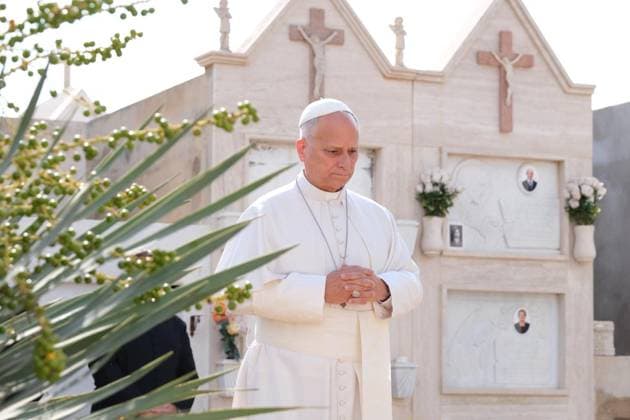 July 4, 2026, Lampedusa: An handout picture provided by Arcidiocesi di Agrigento shows Pope Leo XIV in the Lampedusa s cemetery during his pastoral visit on island in the south of Italy, 4 July 2026 ANSA Arcidiocesi di Agrigento press office handout +++ ANSA PROVIDES ACCESS TO THIS HANDOUT PHOTO TO BE USED SOLELY TO ILLUSTRATE NEWS REPORTING OR COMMENTARY ON THE FACTS OR EVENTS DEPICTED IN THIS IMAGE - NO ARCHIVING - NO LICENSING - NPK Lampedusa  - ZUMAa110 20260704_zaf_a110_013 Copyright: xArcidiocesixDixAgrigentox